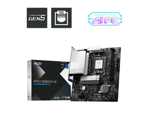 MSI PRO B860M-B 9066MHz OC DDR5 Soket 1851